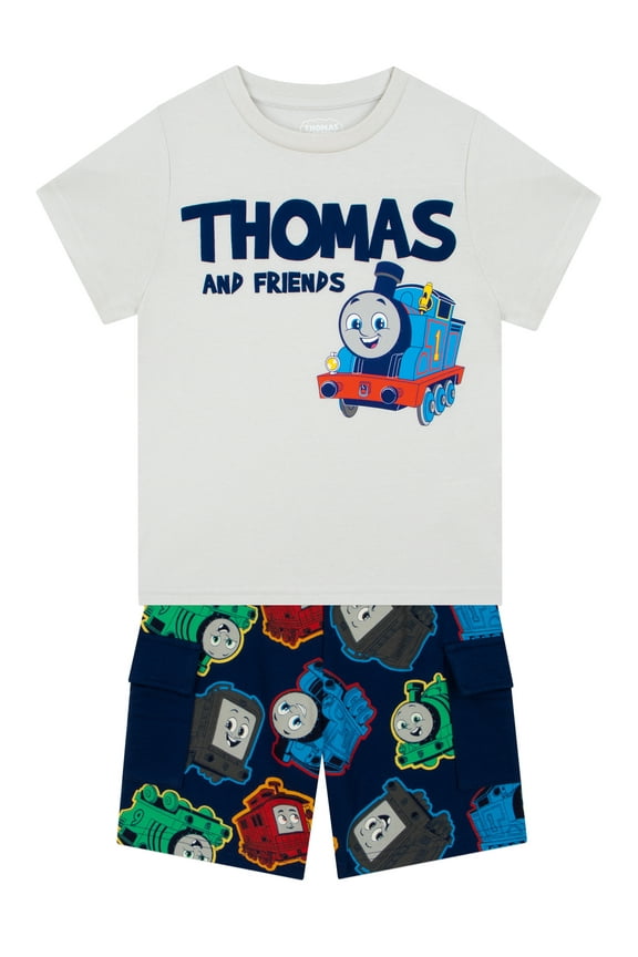 Thomas and Friends T-Shirt And Shorts Set Gray Sizes 2T-8