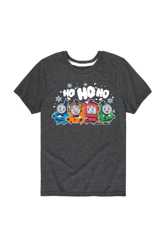 - Thomas Friends Ho Ho Ho - Youth and Toddler Short Sleeve Graphic T-Shirt