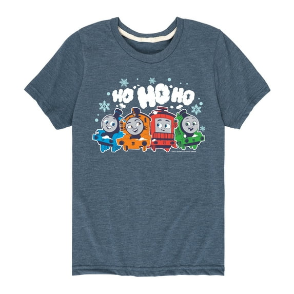 Thomas & Friends - Thomas Friends Ho Ho Ho - Youth and Toddler Short Sleeve Graphic T-Shirt