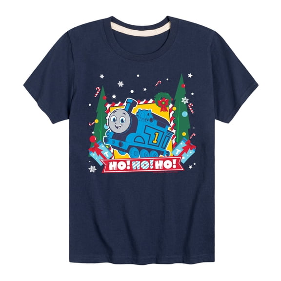 Thomas & Friends - Thomas Ho Ho Ho - Youth and Toddler Short Sleeve Graphic T-Shirt