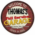 thumbnail image 1 of Thomas's Full Service Garage 12" Round Metal Sign Man Cave Décor 200120037353, 1 of 1