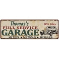 thumbnail image 1 of Thomas's Full Service Garage Metal Sign 8x24 Rusty Man Cave 108240047460, 1 of 1