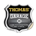 thumbnail image 1 of Thomas's Garage I Can Fix Everything But Stupid (2 Pack) 18 inch X 18 inch Shield Shaped Heavy Duty 3.2 mil Vinyl Decals To last, Gift for Dads and Uncles Classic Americana Crafted in, 1 of 6