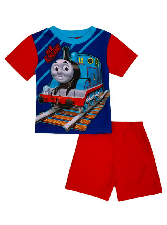 Thomas the Tank Engine Baby Boys Two-Piece Pajama Set Male Sleepwear, Red, Size: 18M