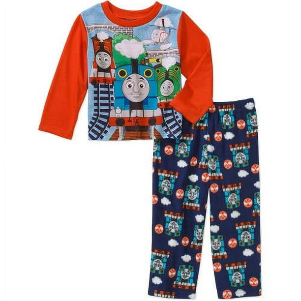 Thomas the Train Toddler Boys' Long Sleeve Top with Fleece Pants Pajama ...