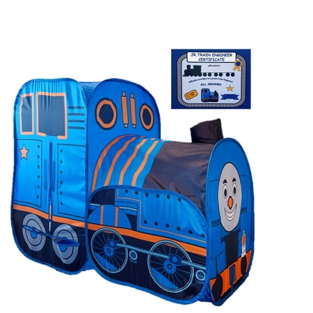 Thomas the Train - Large Toy Train Tent Outdoor & Indoor use with bonus Engineer Certificate