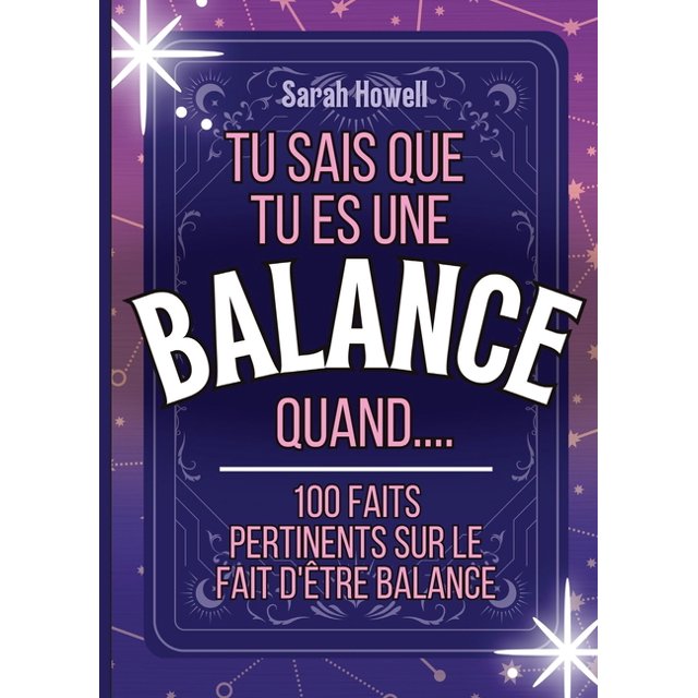 Thomasine Media Livres de Cadeaux d'Ast Tu sais que tu es une Balance