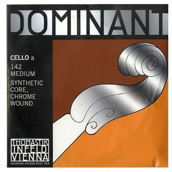 Thomastik-Infeld Dominant Nylon Core Cello String, Chrome Wound, Medium Gauge, 4/4 Scale - A