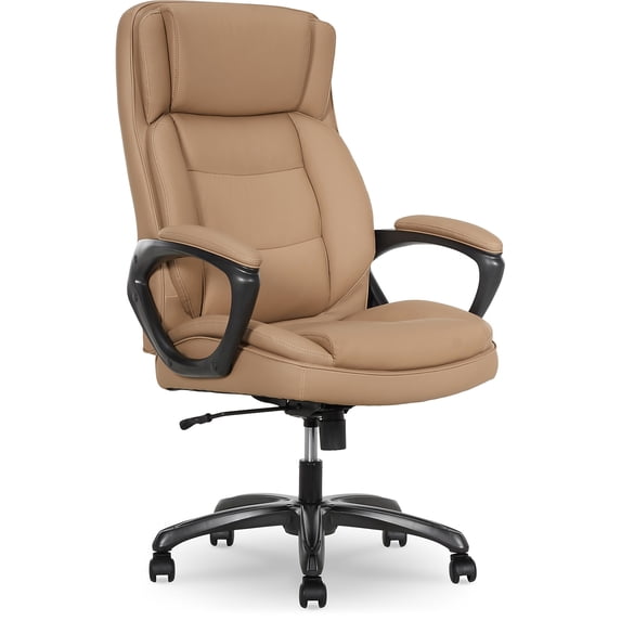 Thomasville Lansing Big & Tall Office Chair with Adjustable Ergonomic Lumbar Support, Tan