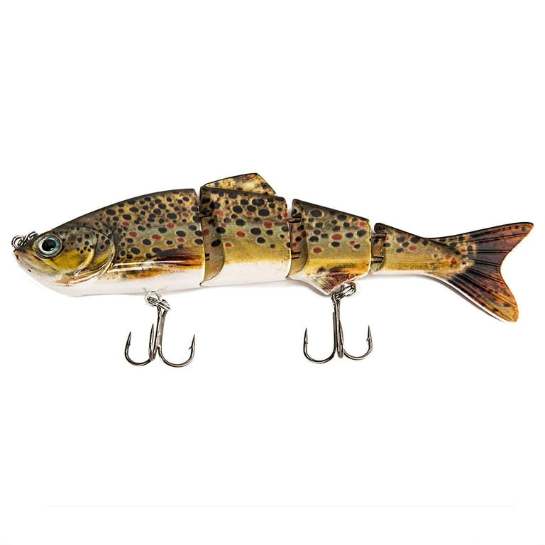 Thomify Hard Multi-Jointed Fishing Lure Swimbait Topwater Crankbait for Bass  Trout Musky Pike 