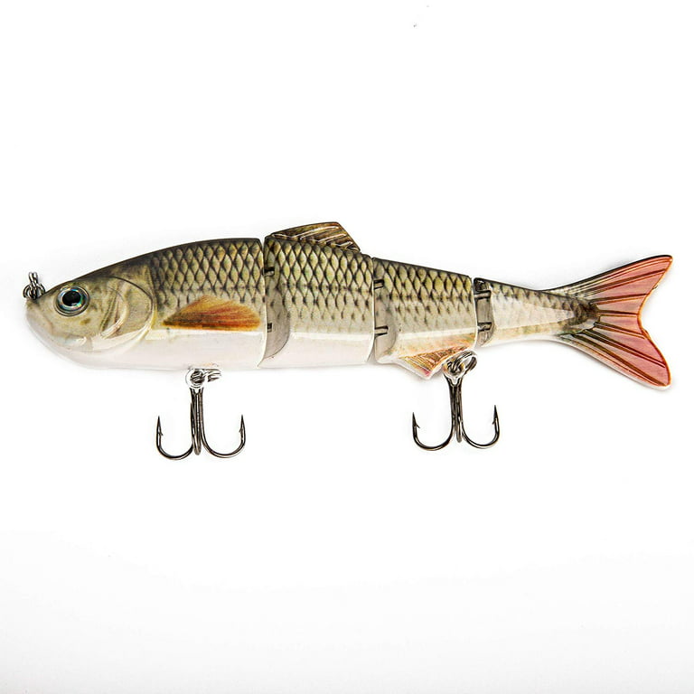 Thomify Hard Multi-Jointed Fishing Lure Swimbait Topwater Crankbait for  Bass Trout Musky Pike 