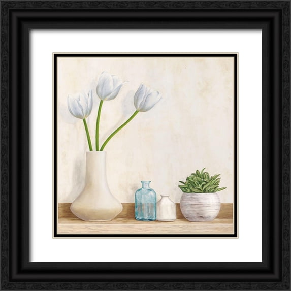Thomlison, Jenny 12x12 Black Ornate Wood Framed with Double Matting Museum Art Print Titled - Minimalist Setting II