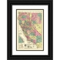 thumbnail image 1 of Thompson 10x14 Black Ornate Wood Framed with Double Matting Museum Art Print Titled - California, Nevada - Thompson 1877, 1 of 4