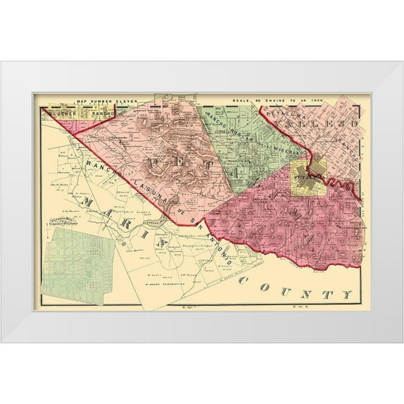 Thompson 14x10 White Modern Wood Framed Museum Art Print Titled - Sonoma Southwest California Landowner