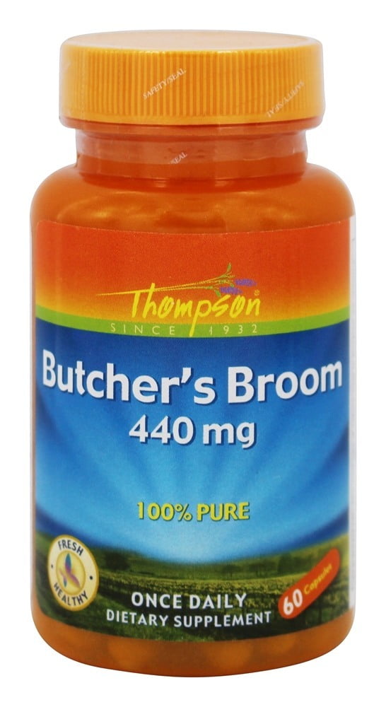 Thompson Butcher's Broom 100 Pure 440 mg. 60 Capsules