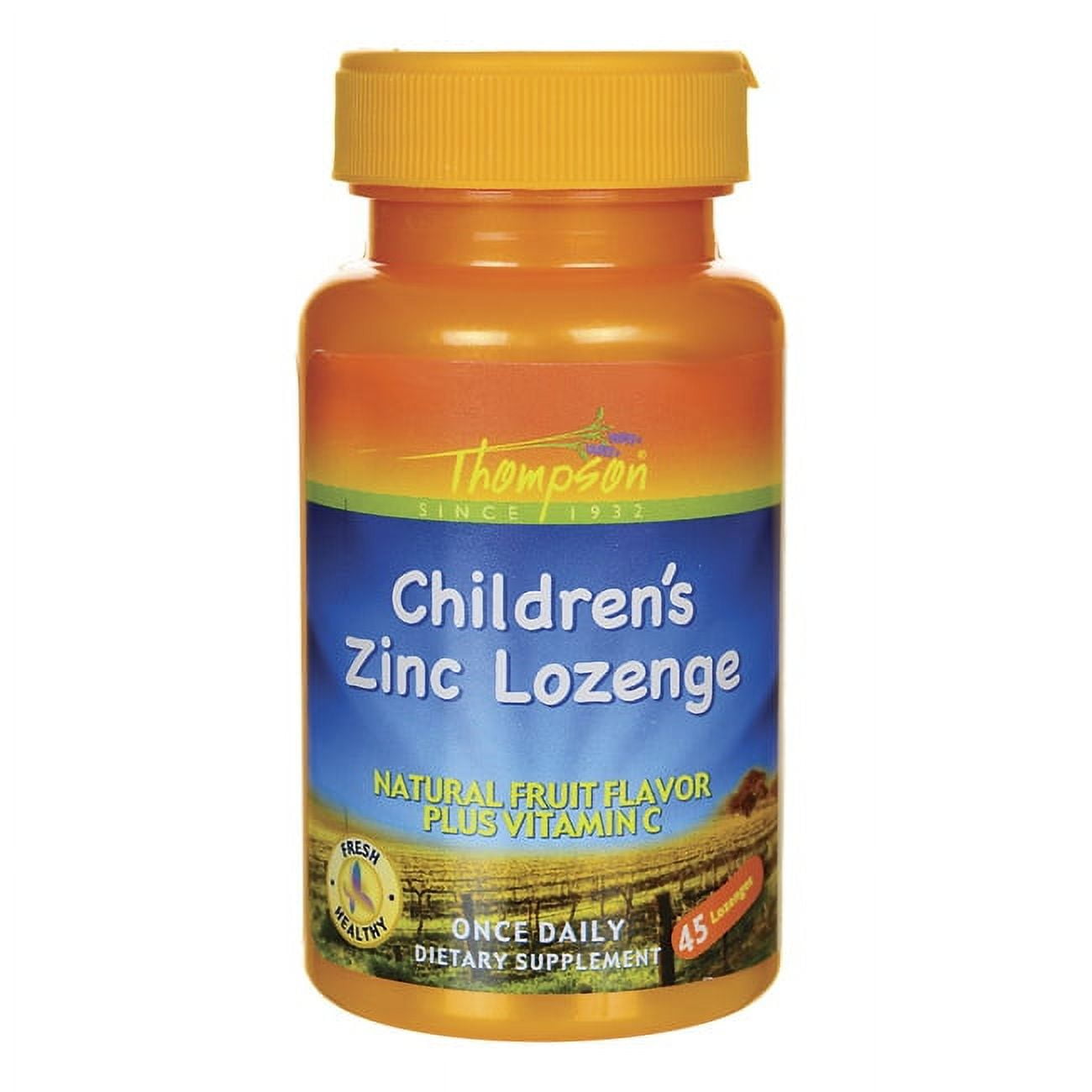 Thompson Children's Zinc Lozenge Natural Fruit Flavor 45 Lozenges