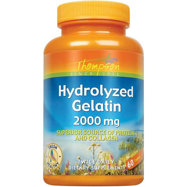 Thompson Hydrolyzed Gelatin 2000mg BovineSourced Protein & Collagen