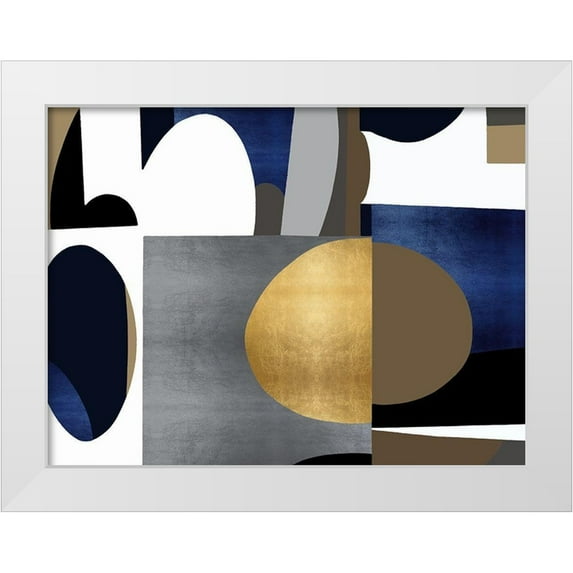 Thompson, Justin 14x12 White Modern Wood Framed Museum Art Print Titled - Mid Century Motion I