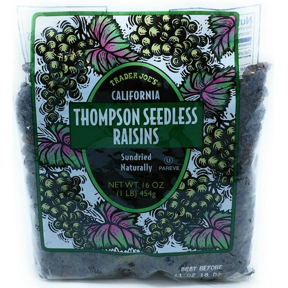 Thompson Seedless Raisins Sundried Naturally 16 OZ (1 LB) 454 g