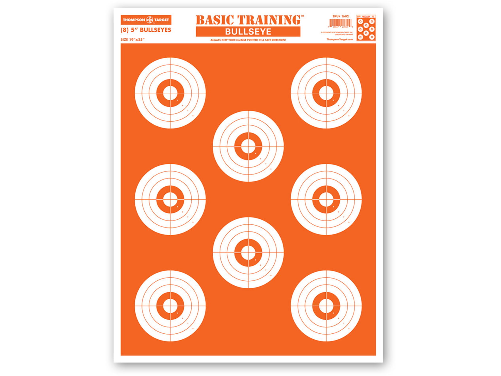 Thompson Target Basic Training Bullseye 19x25in Economy Paper Shooting