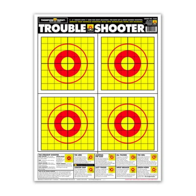 Thompson Target Trouble Shooter Handgun Diagnostic 19x25 Paper Shooting