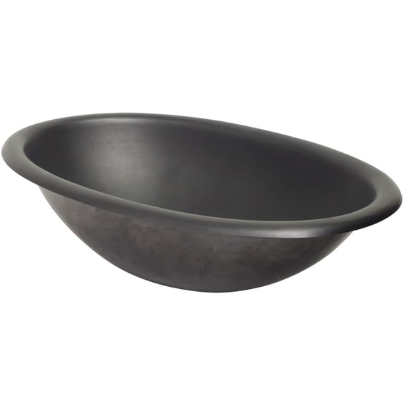 Thompson Traders 2O Haucana 19" Oval Copper Undermount Bathroom Sink - Black