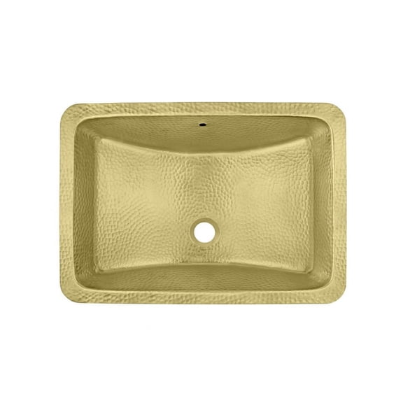 Thompson Traders BRU-2115HPB Brass 21" Rectangular Brass Undermount Bathroom Sink - Brass