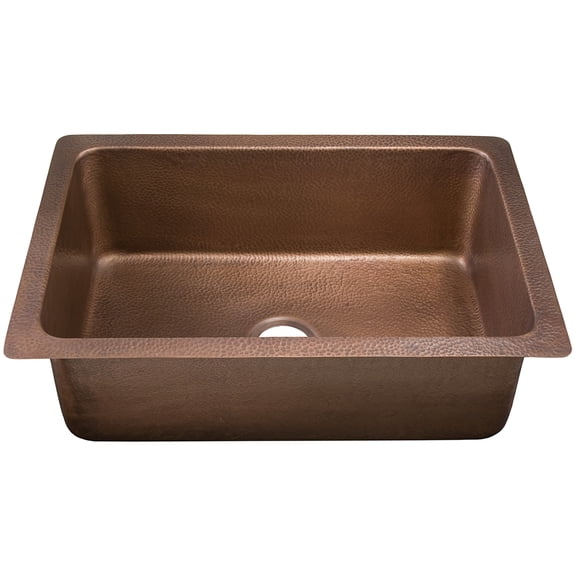 Thompson Traders KSU-3020AH Renovations 27"L Single Basin Drop-In/Undermount Copper