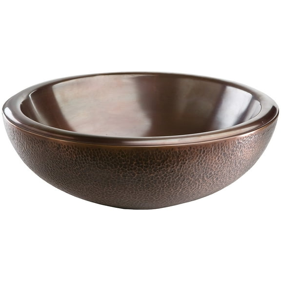 Thompson Traders Ns25029-A 18" Drop In / Vessel Flw Round Double Wall Handcrafted Copper