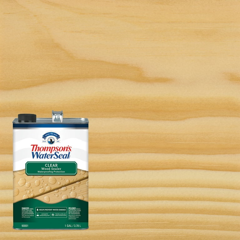Thompson's WaterSeal Waterproofer Plus Wood Protector, Clear, 1 Gallon Thompson's WaterSeal Waterproofer Plus Wood Protector, Clear, 1 Gallon