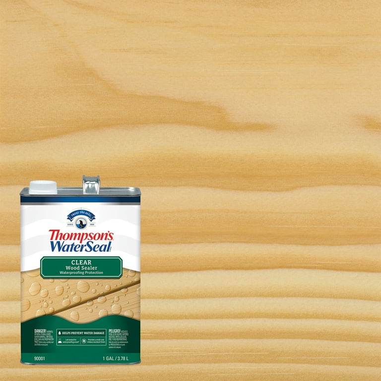 Thompson's WaterSeal Waterproofer Plus Wood Protector, Clear, 1 Gallon Thompson's WaterSeal Waterproofer Plus Wood Protector, Clear, 1 Gallon
