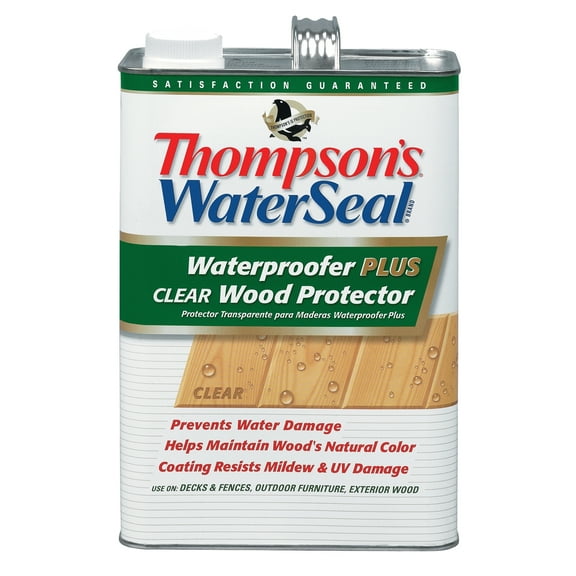 Thompson's Waterseal Waterproofer Plus Clear Wood Protector, Low VOC, 1 Gallon
