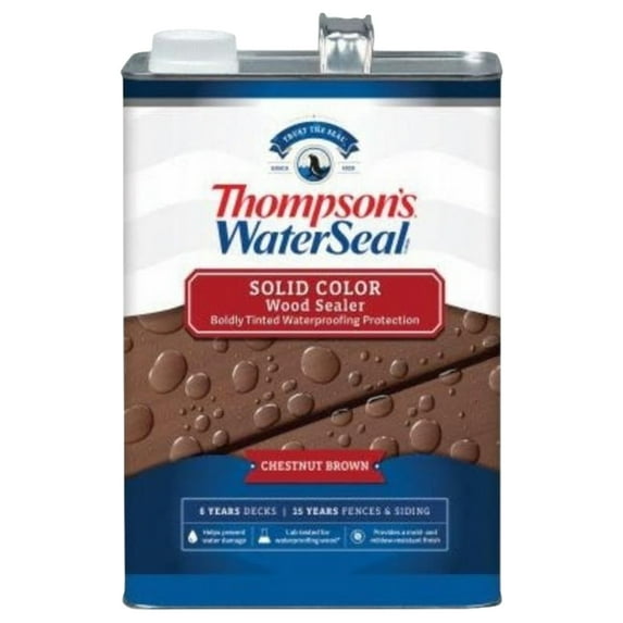Thompsons Waterseal 185957 1 gal Solid Waterproofing Stain, Chestnut Brown