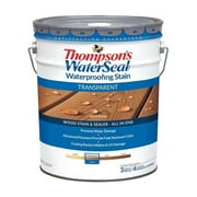 Thompsons Waterseal Transparent Chestnut Brown Waterproofing Wood Stain & Sealer, 5 gal