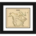 thumbnail image 1 of Thomson 14x12 Black Ornate Wood Framed with Double Matting Museum Art Print Titled - North America - Thomson 1814, 1 of 4