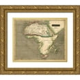 thumbnail image 1 of Thomson 14x12 Gold Ornate Wood Framed with Double Matting Museum Art Print Titled - Thomsons Map of Africa, 1 of 4