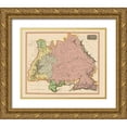 thumbnail image 1 of Thomson 17x15 Gold Ornate Wood Framed with Double Matting Museum Art Print Titled - South of the Mayne Germany - Thomson 1816, 1 of 4