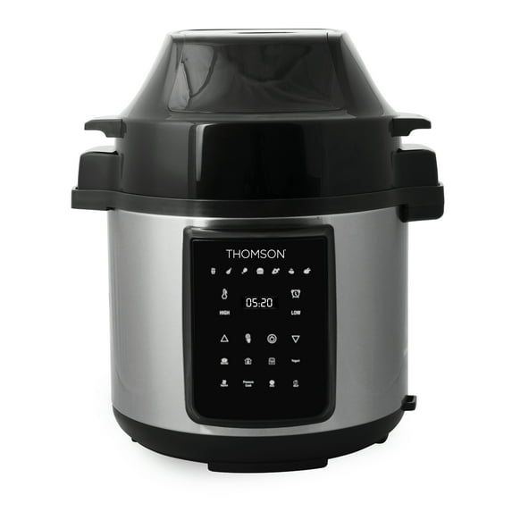 The Thomson 6.5-Quart Pressure Cooker on a kitchen counter.