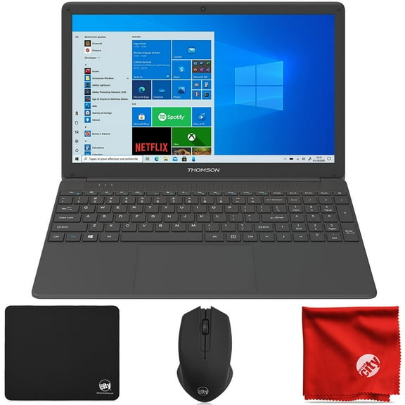 Thomson NEO15 15.6-Inch FHD (Intel Core i5-5257U 2.7GHz, 4GB RAM, 256GB SSD, Intel Iris 6100 Graphics, Windows 10 Home) Laptop Computer Bundle with Mouse Pad, Mouse, Microfiber Cloth