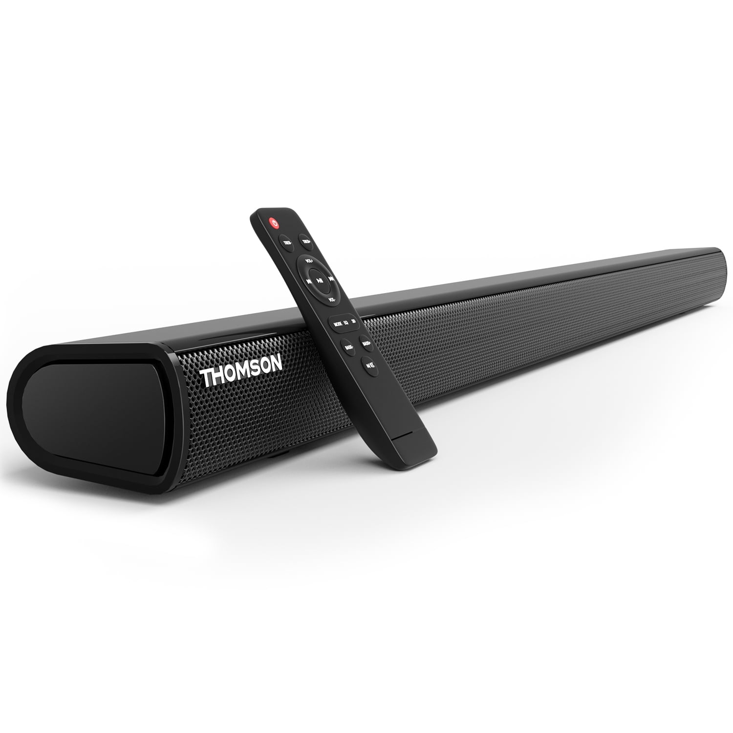 Thomson Barra de sonido para TV con subwoofer, altavoces de TV Bluetooth  5.0 con 2 micrófonos inalámbricos, sistema de sonido estéreo envolvente con