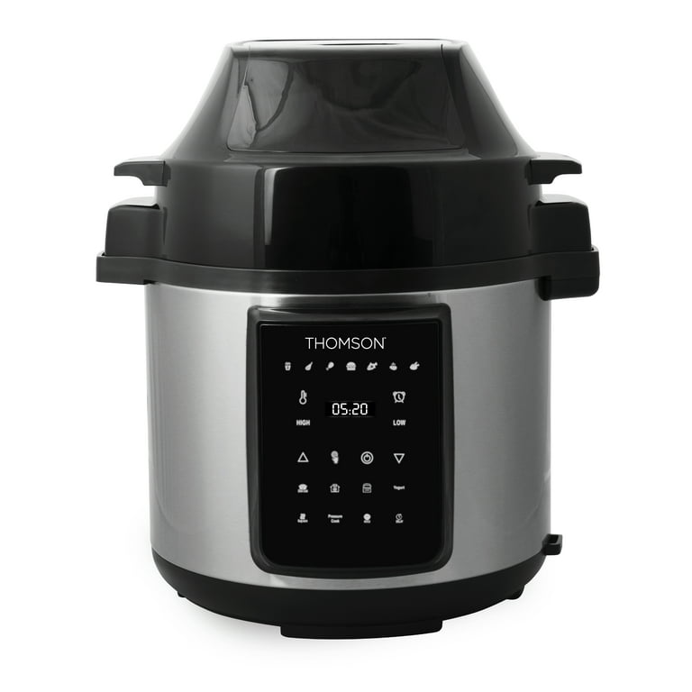 Thomson TFPC607 6L 2-in-1 Air Fryer Pressure Cooker Button Control, Led  Display, Stainless 