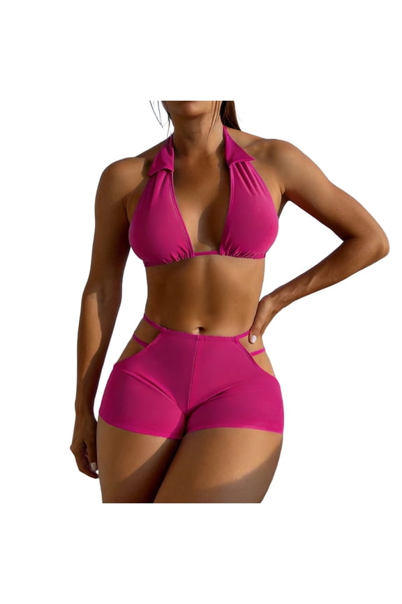 Thong Bikini Sets for Women - Micro String Bikinis Two Piece Swimsuit Triangle Top Halter Bathing Suits,Womens Vacation Bikini