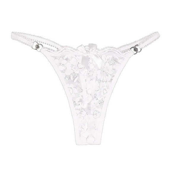 Womens Panties Underwear White Lace Thong Women's Cotton Panties M