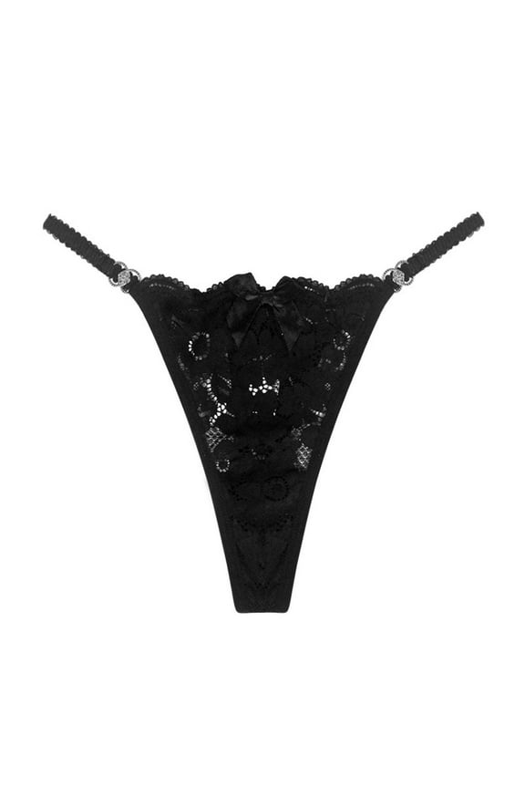 Panties for Women Funny Tongs Black Cotton Thongs Seamless Underwear for Women S