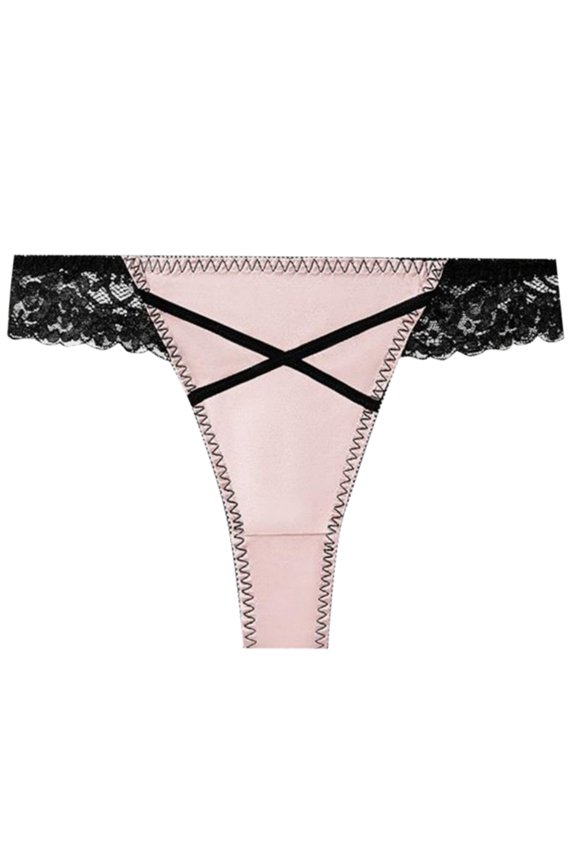 Thong Pure Desire Lace Sexy Women's Underwear Color Contrast Fashion Design T Shirt
