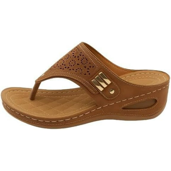 Thong Sandals for Women Casual foot arch pad Slippers Women's  for Summer Beach Sandals Bathroom Shoes