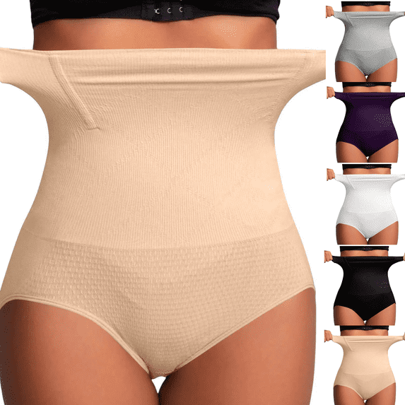 Thong Shapewear Tummy Control Underwear for Women Seamless Body Shaper Panties,Complexion L