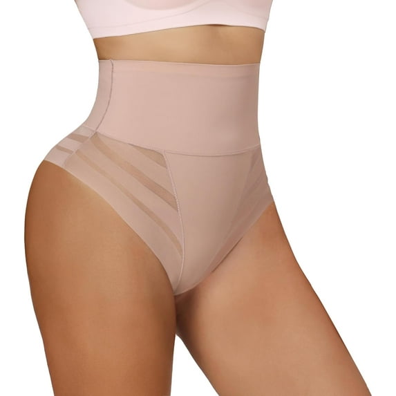 Thong Shapewear for Women Tummy Control High Waist Body Shaper Underwear Girdle Panty Seamless Shapewear