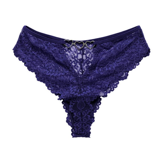 Thongs Panties for Women Tbopshirt Womens Thongs Briefs,Lace Ultra-thinBreathable Metal Buckle Love Thong Panties,Women's Hipsters Underwear