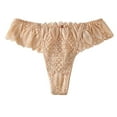 thumbnail image 1 of Thongs Panties for Women Clearance!Tbopshirt Womens Thongs Briefs,Low-waist Sexy Lace Seamless Breathable,Women's Hipsters Underwear,Big Holiday Savings Deals, 1 of 3